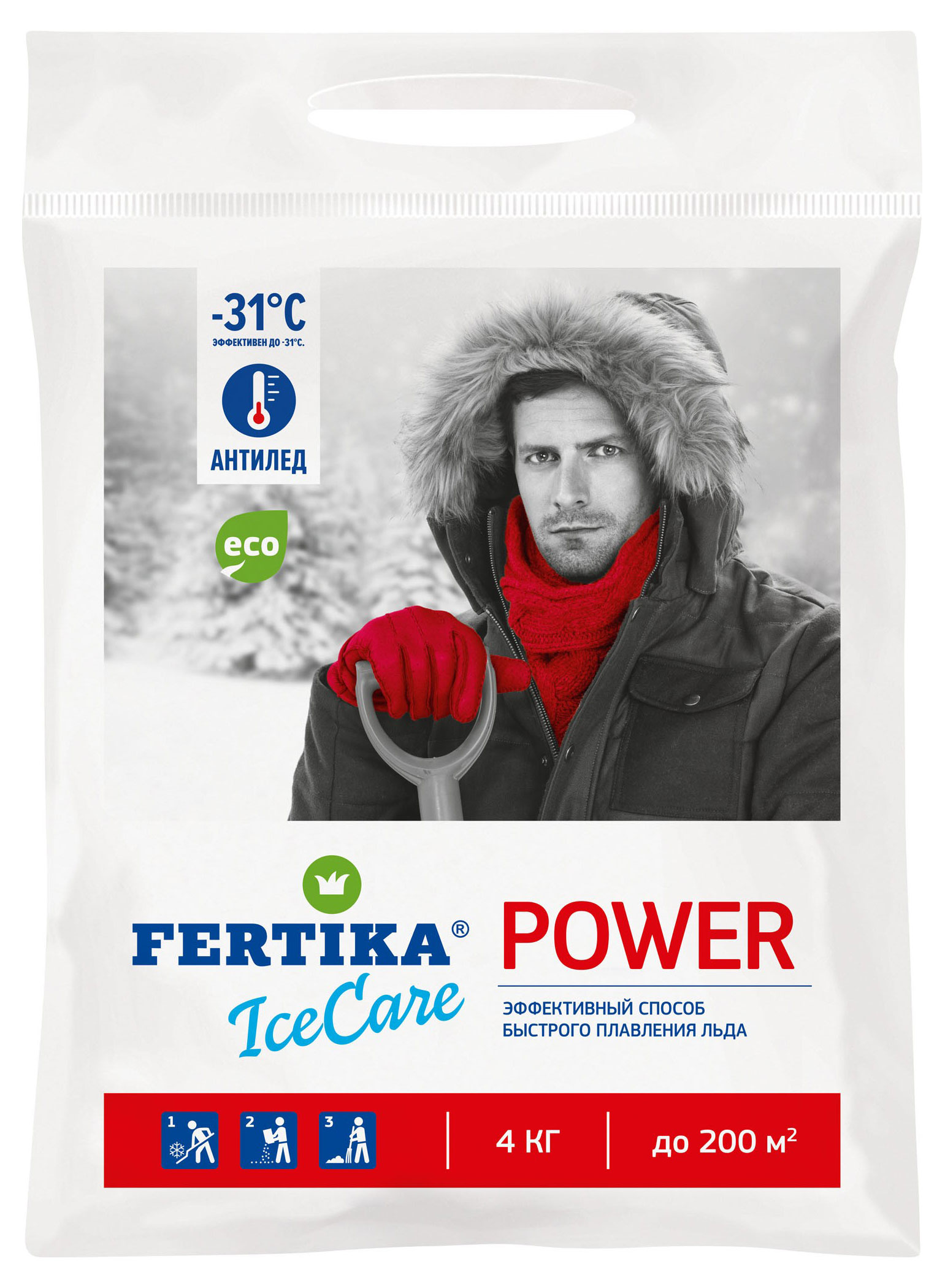 

Противогололедный реагент Fertika Icecare Power, 4 кг
