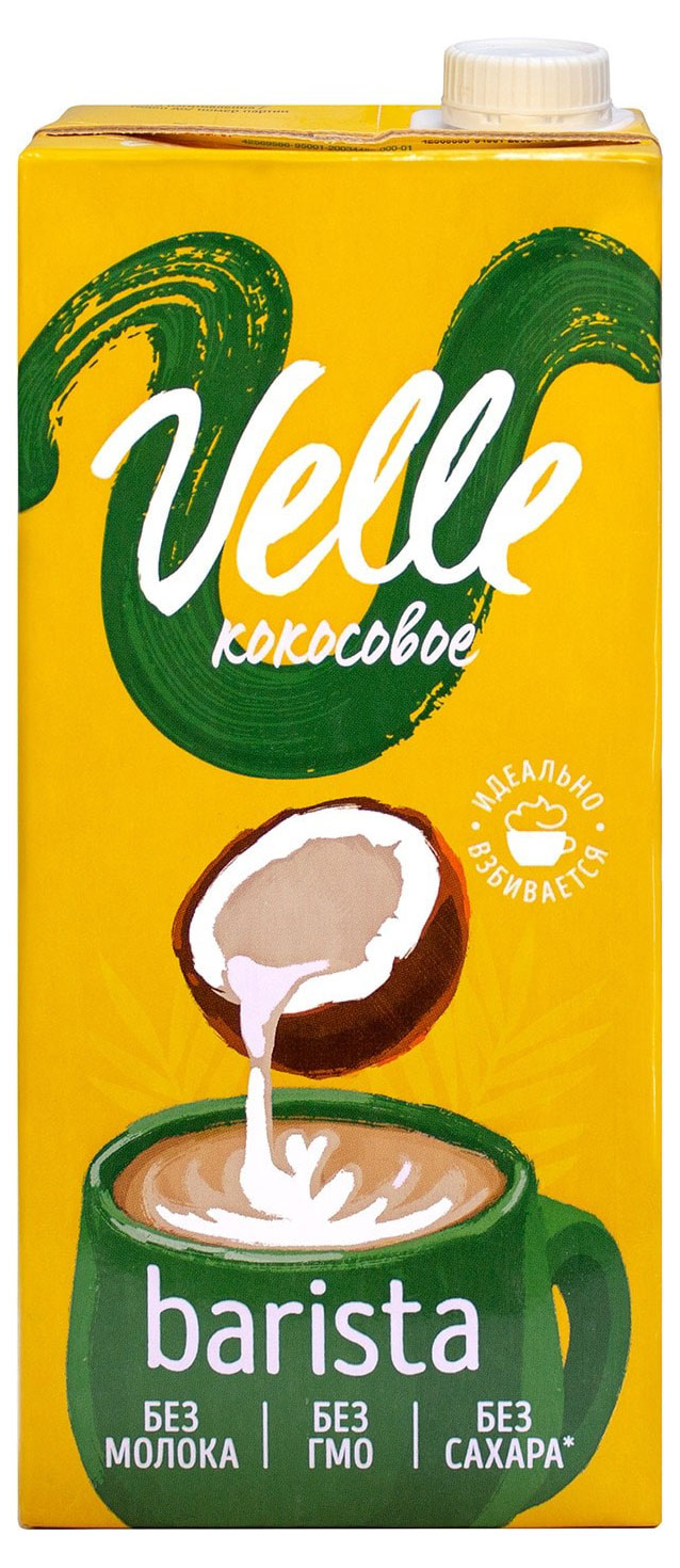 

Напиток на растительной основе Velle Barista Кокосовый рисовый без сахара, 1 л