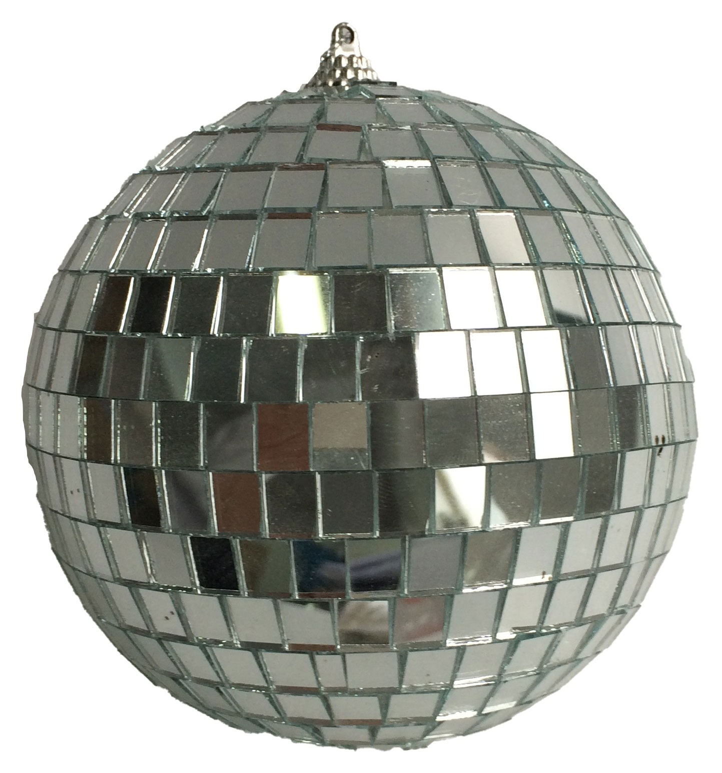 Изображение товара Елочный Диско-шар 10 см серебряный новогоднее украшение для елки