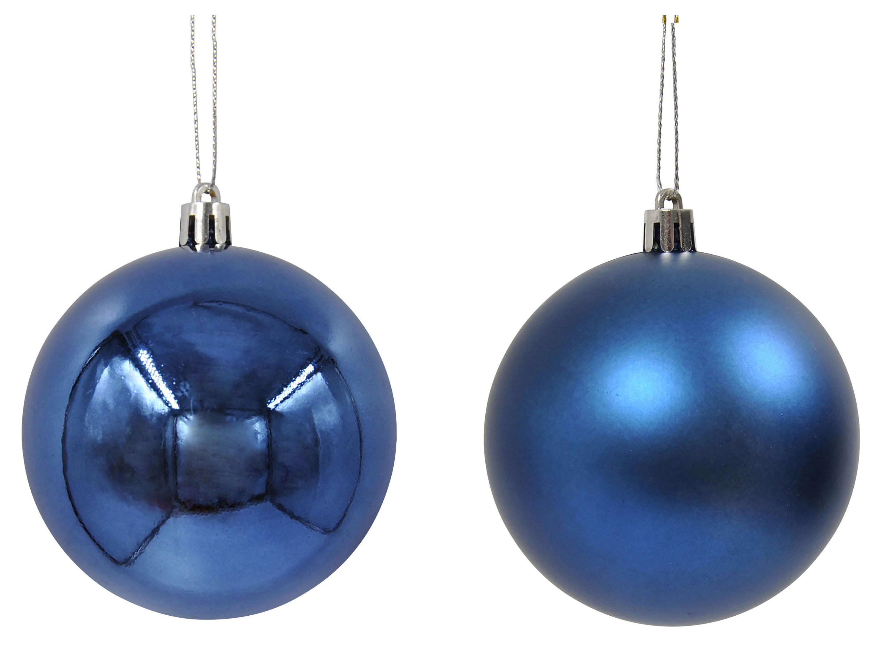 Изображение товара Елочное украшение Шар синий пластик 8 см, 1 шт в ассортименте