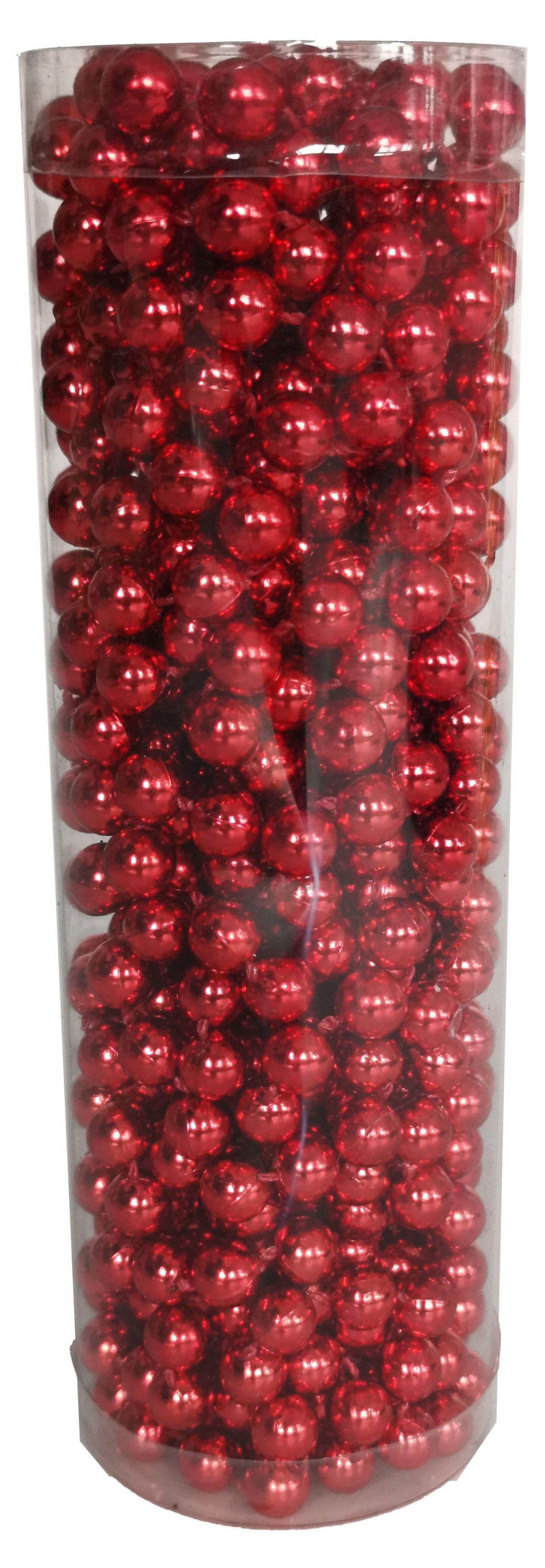 Изображение товара Декоративные бусы на елку Actuel красные, 6 метров