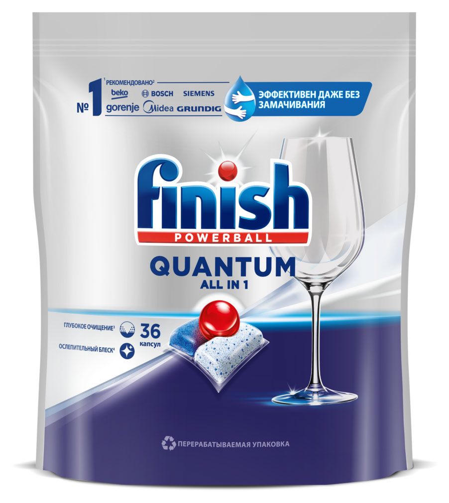 

Капсулы для посудомоечной машины Finish Quantum, 36 шт