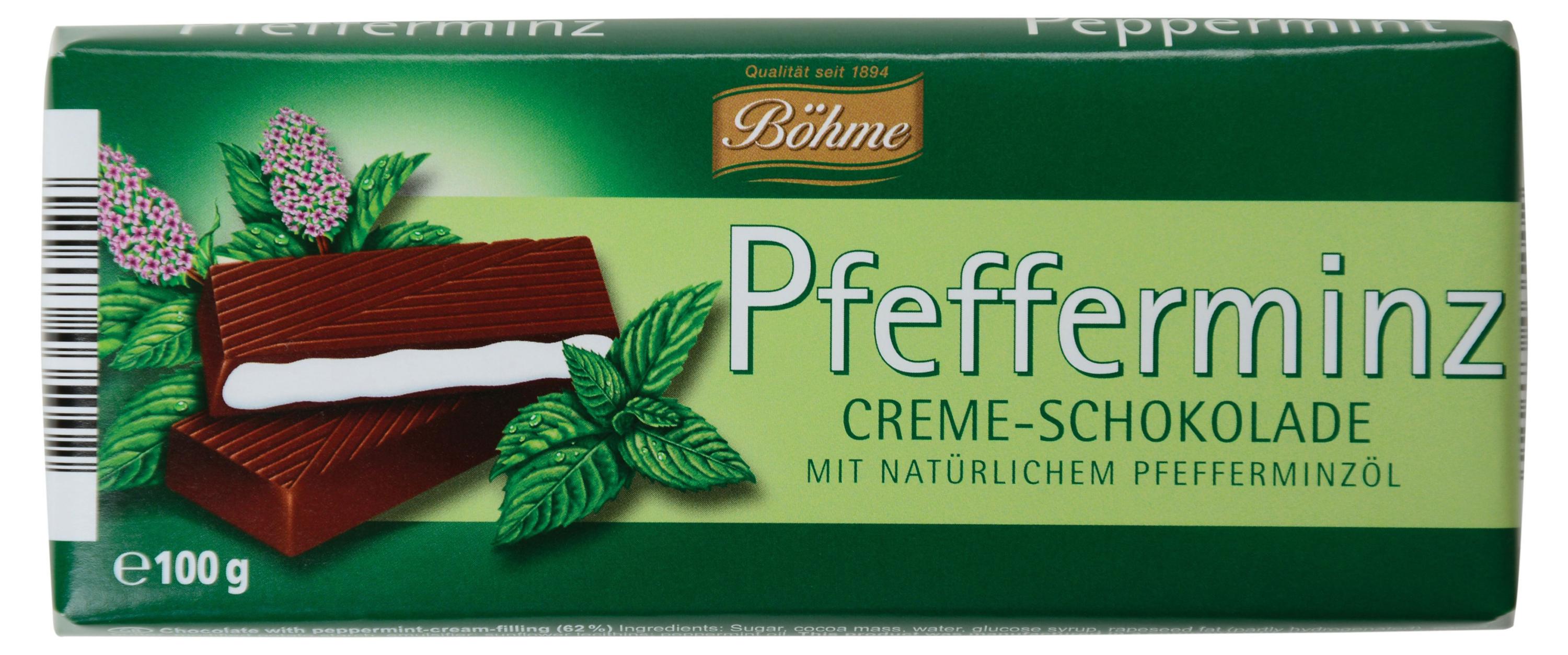 

Шоколад Bhme с начинкой перечная мята, 100 г