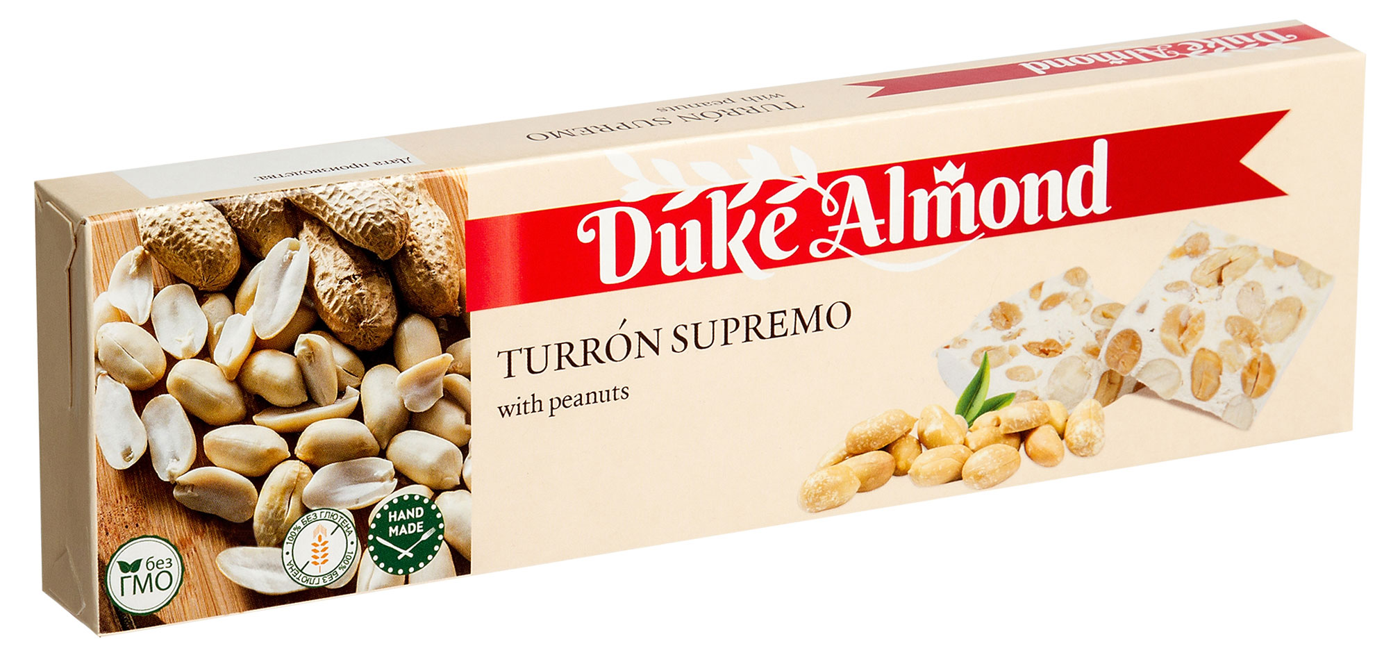

Нуга Туррон Duke Almond с арахисом, 100 г