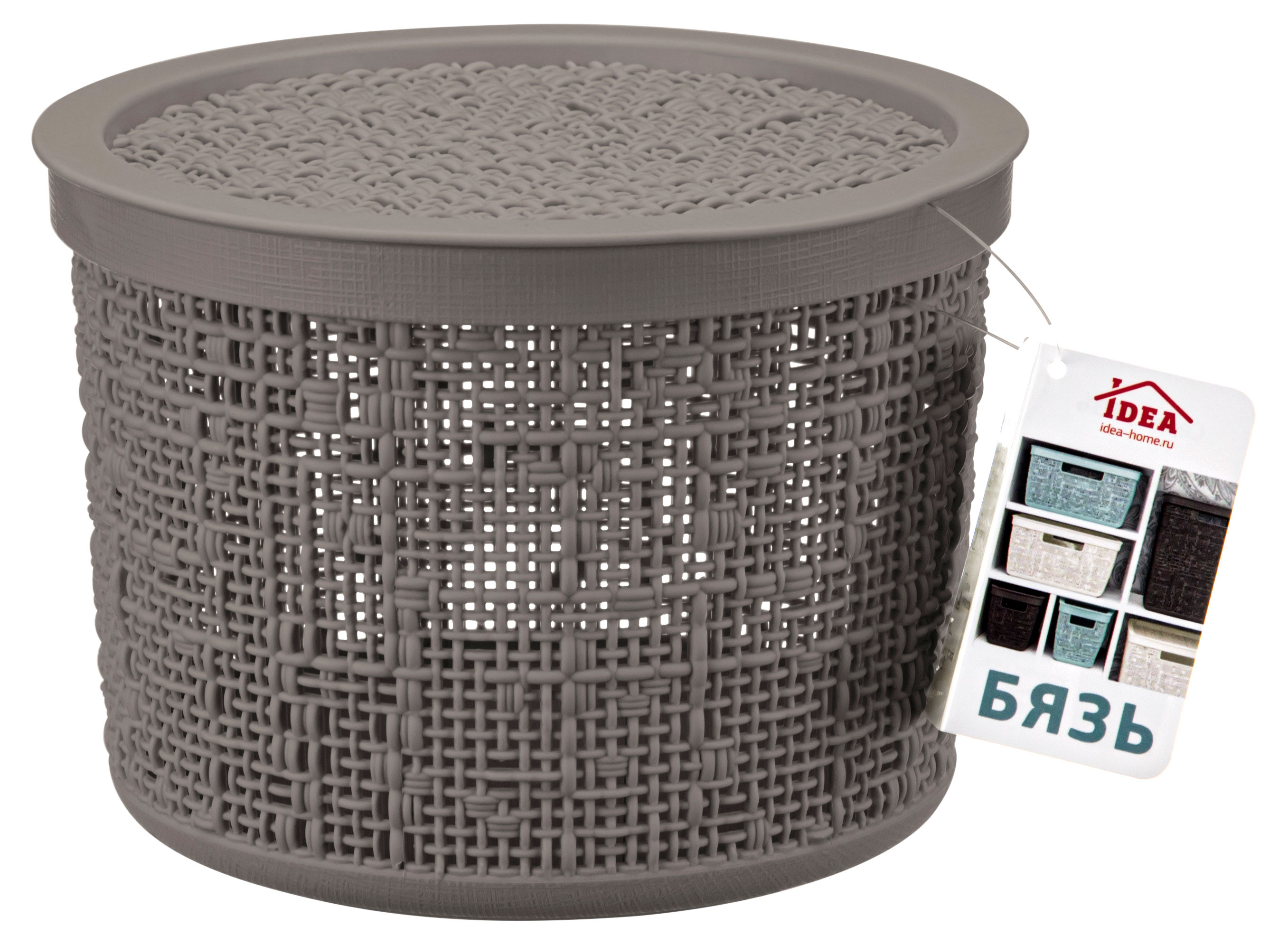 

Коробка Idea Бязь с крышкой D17 cм, 2 л