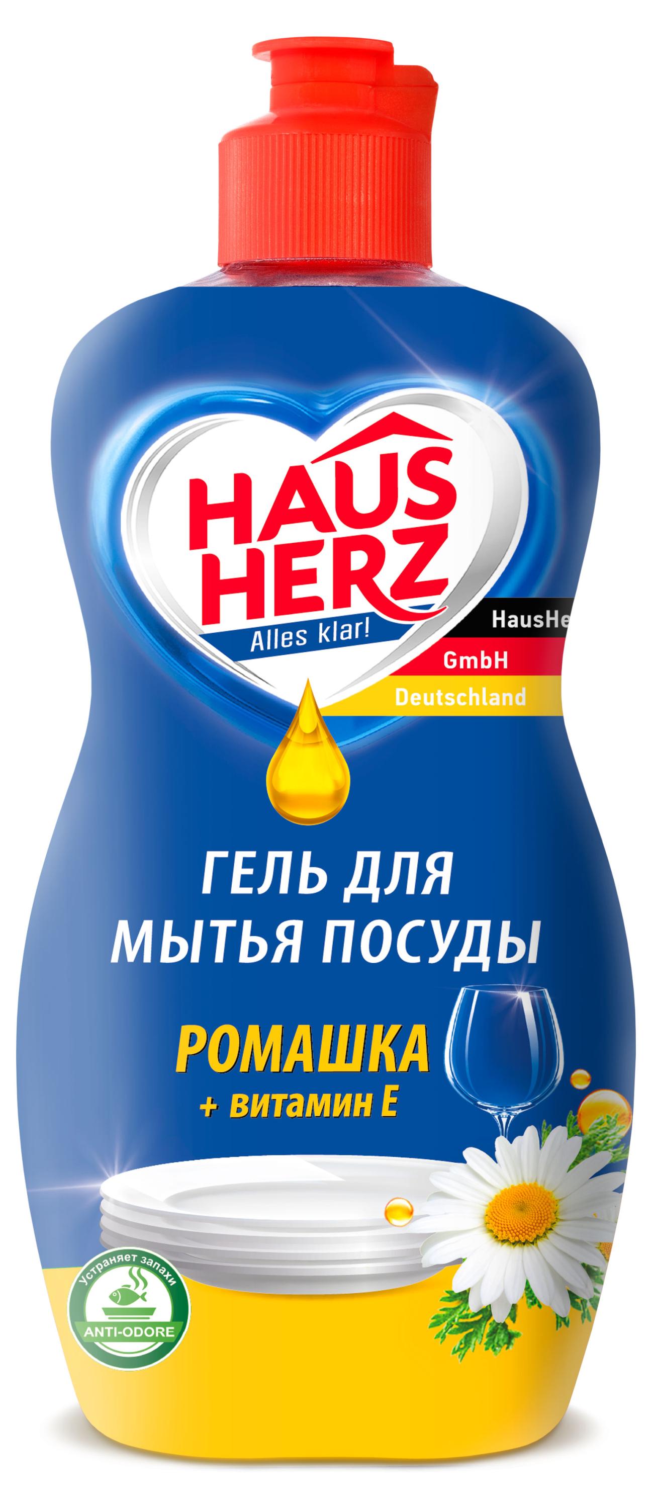 

Средство для мытья посуды Haus Herz Ромашка и Витамин Е, 450 мл