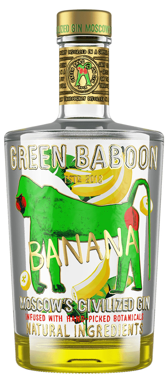 

Джин Green Baboon с ароматом банана Россия, 0,5 л