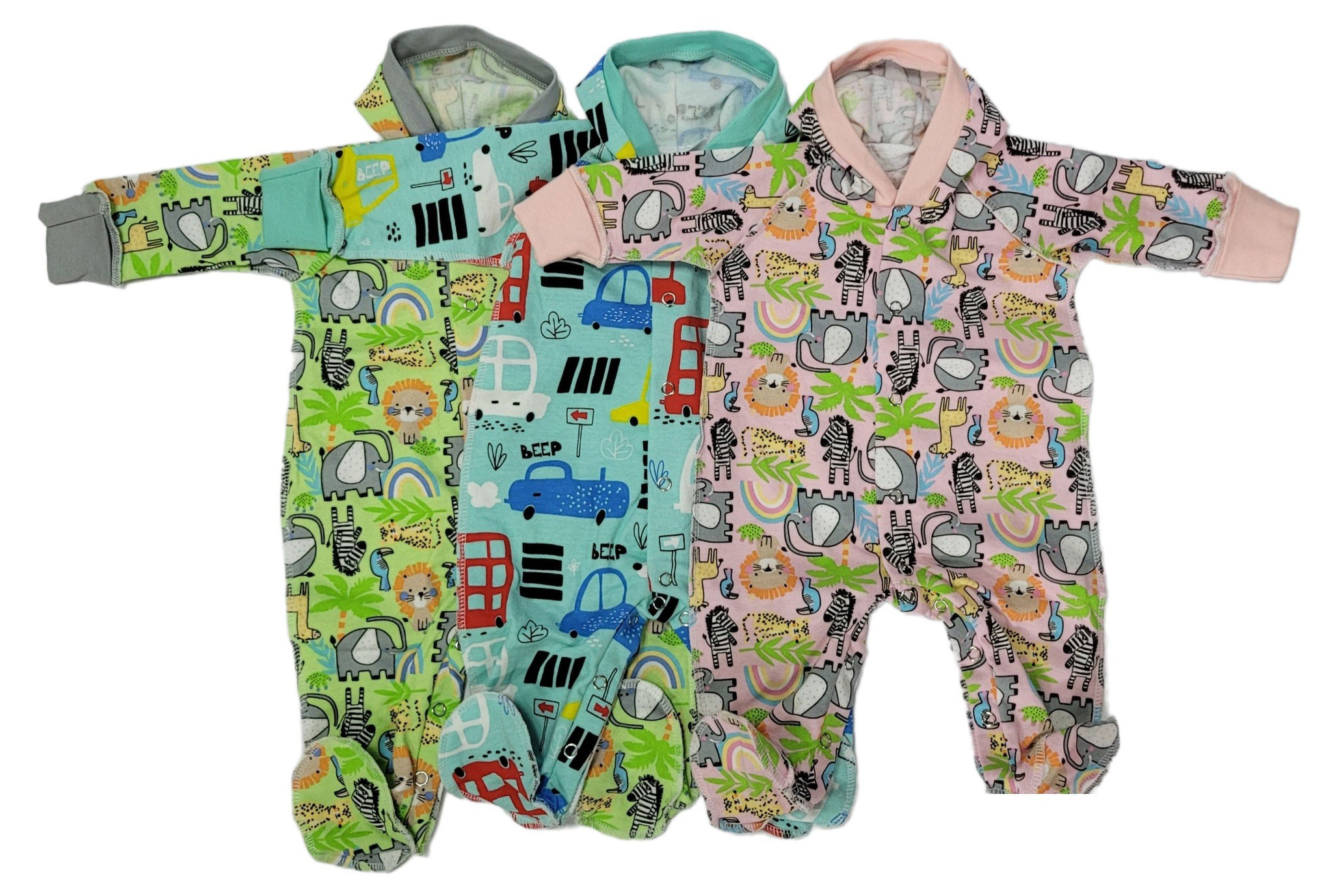 Изображение товара Комбинезон Мелонс с капюшоном для мальчиков и девочек 62 см Лето