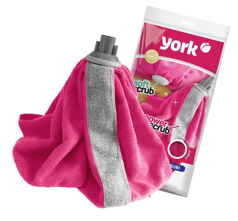 Изображение товара Насадка для уборки York Руби из микрофибры с резиновой щеточкой