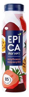 

Йогурт питьевой EPICA с клубникой и маракуйей 2,5% БЗМЖ, 260 мл