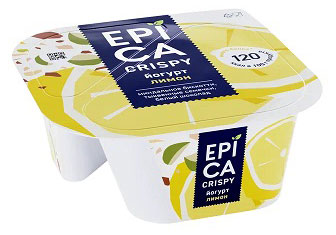 

Йогурт EPICA Crispy с лимоном семенами тыквы печеньем белым шоколадом 8.6%, 140 г