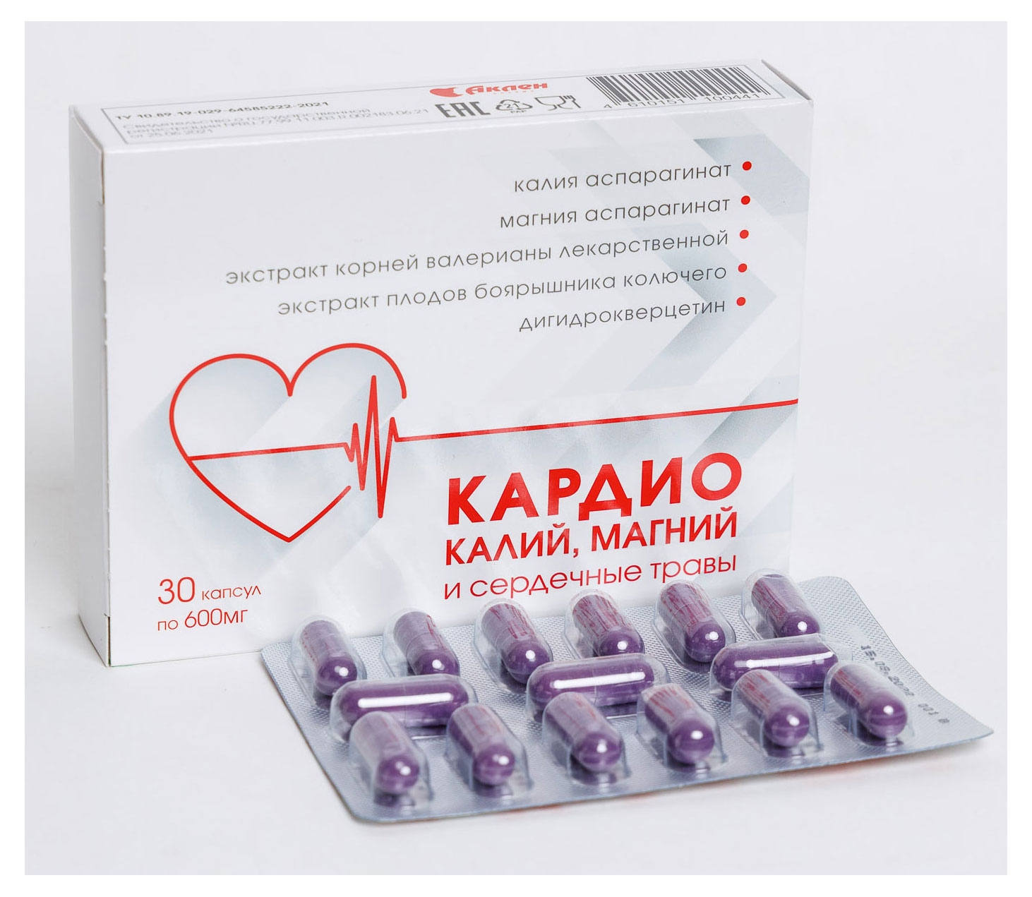 

Таблетки Аклен Сердечные травы, 30 шт