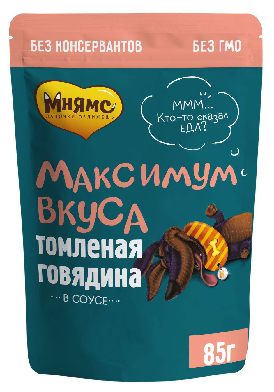 

Влажный корм для собак Мнямс Максимум вкуса томленая говядина в соусе, 85 г