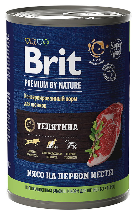 

Корм для щенков Brit телятина, 410 г