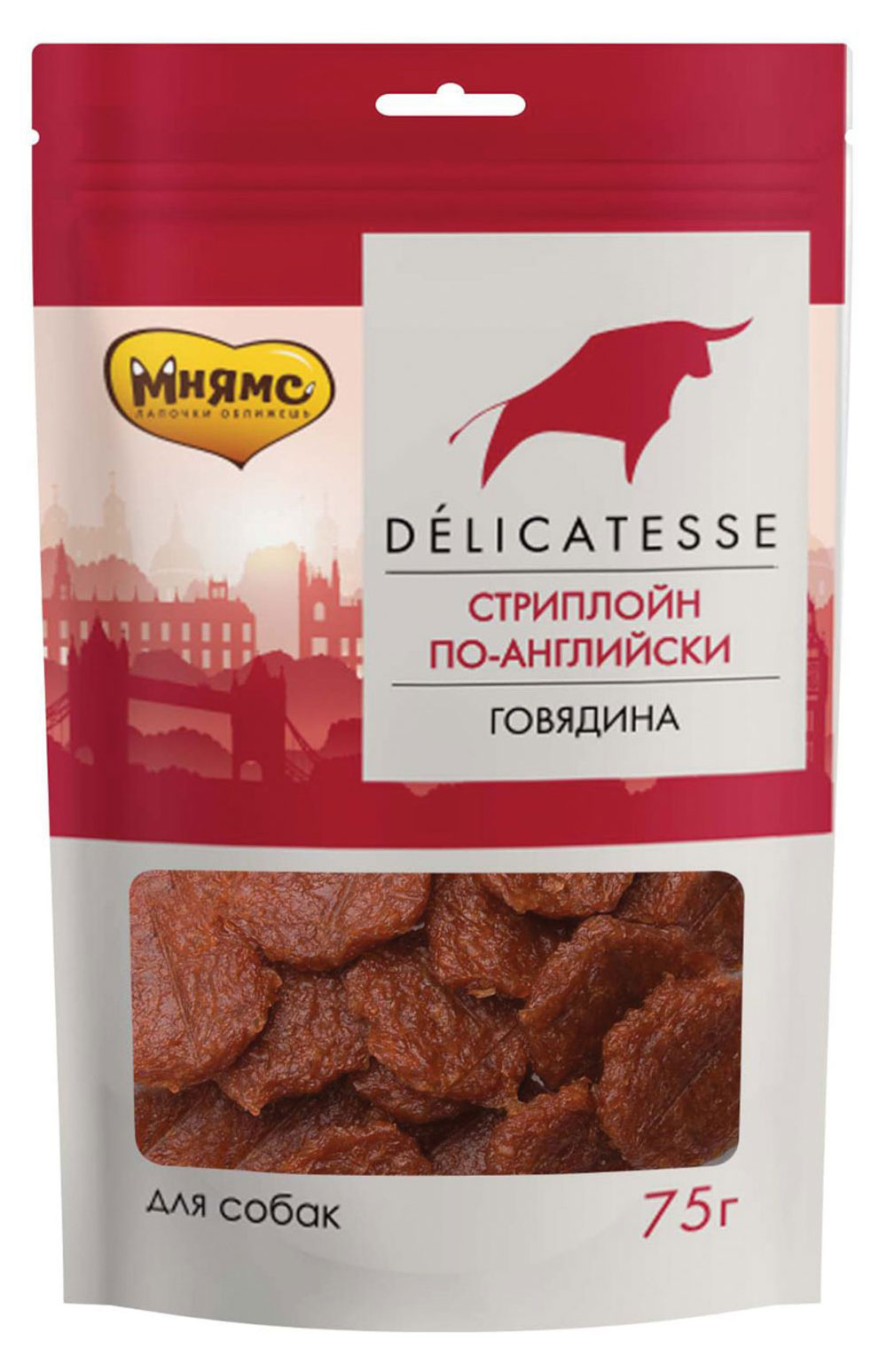 

Лакомство для собак Мнямс Стриплойн по-английски, 75 г