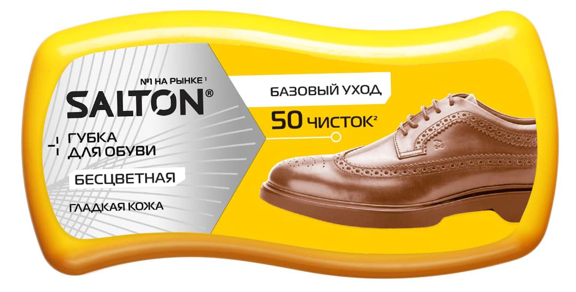 

Губка для обуви из гладкой кожи Salton Волна Миди бесцветная