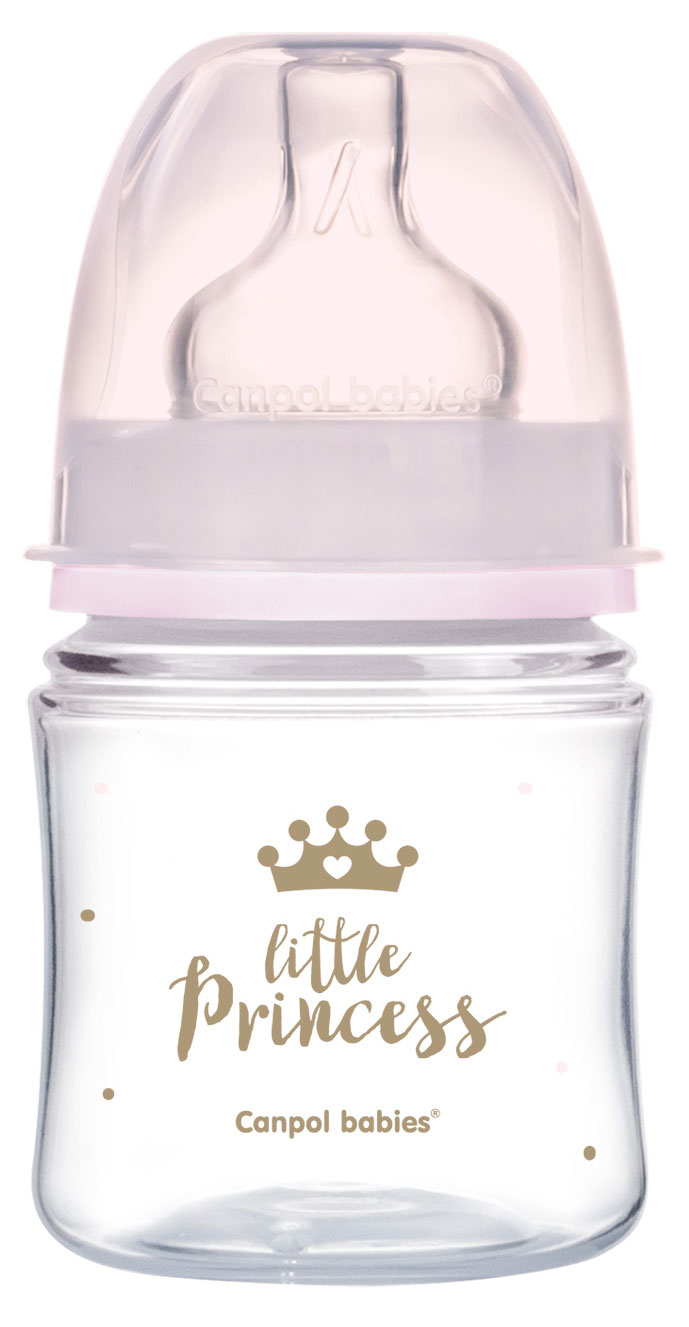 

Бутылочка Canpol Babies Easy Start Royal Baby с широким горлышком антиколиковая с рождения, 120 мл
