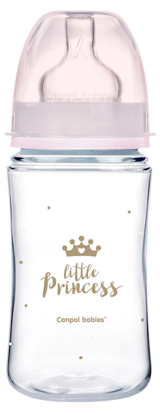 

Бутылочка Canpol Babies Easy Start Royal Baby с широким горлышком антиколиковая с рождения, 240 мл