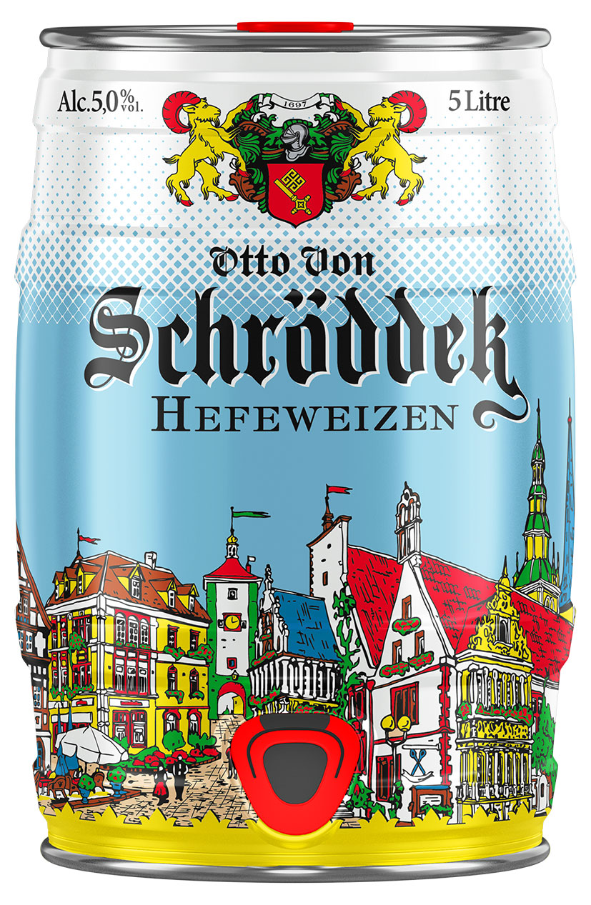 

Пиво Otto von Schrdder светлое нефильтрованное 5%, 5 л