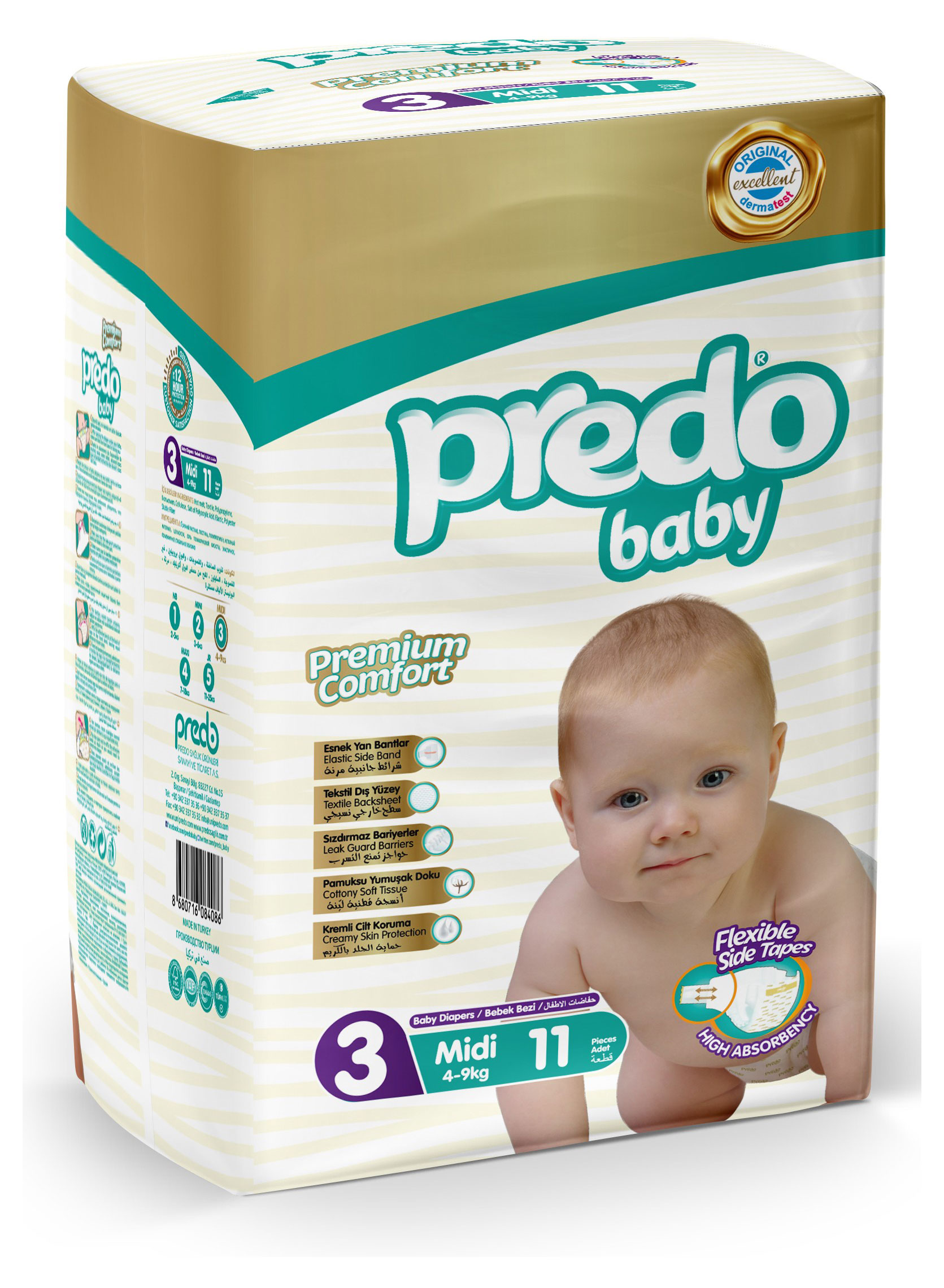 

Подгузники Predo Baby 3 (4-9 кг), 11 шт