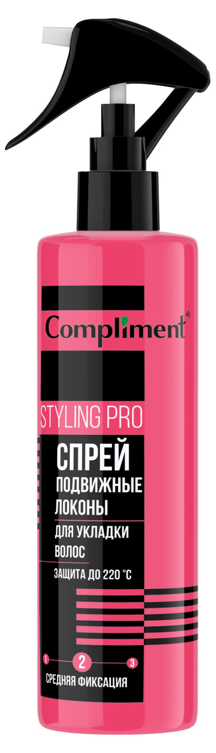 

Спрей для волос Compliment Styling Pro подвижные локоны для укладки средняя фиксация, 200 мл