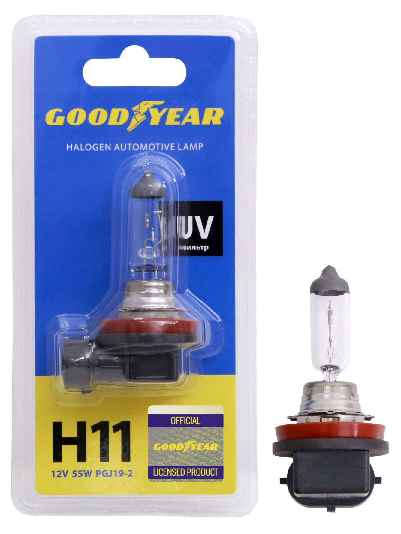 

Автолампа Goodyear Н11 12V 55W PGJ19-2