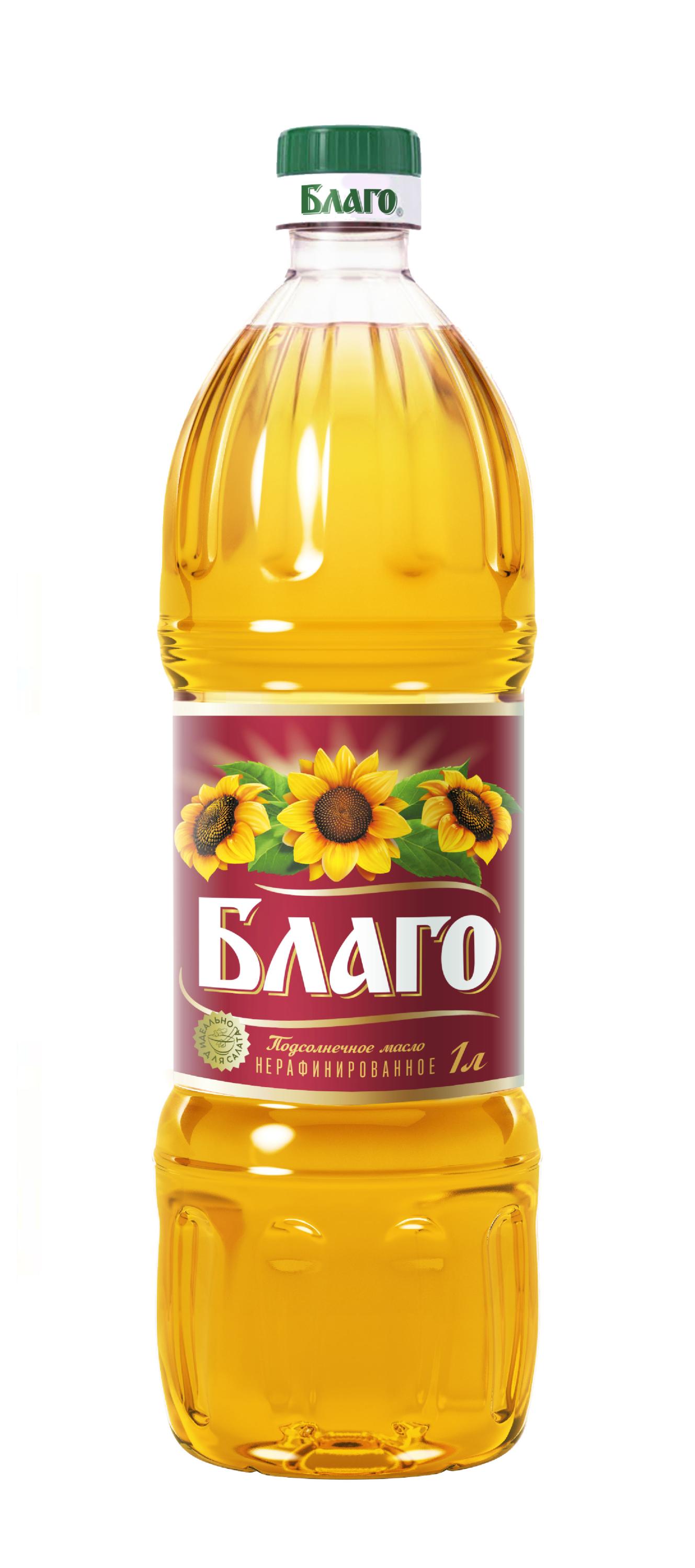 

Масло подсолнечное Благо нерафинированное, 1 л.