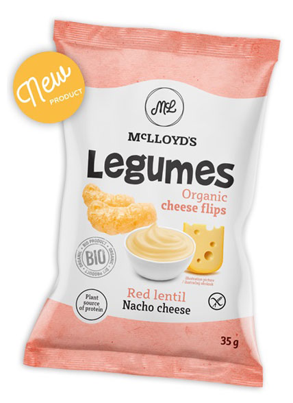 

Снек Legumes из красной чечевицы и кукурузы со вкусом сыра, 35 г