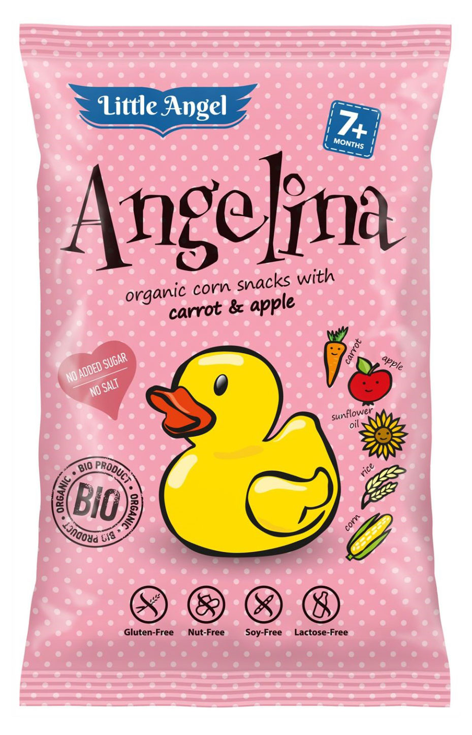 

Снек кукурузный Little Angel со вкусом яблока и моркови, 30 г