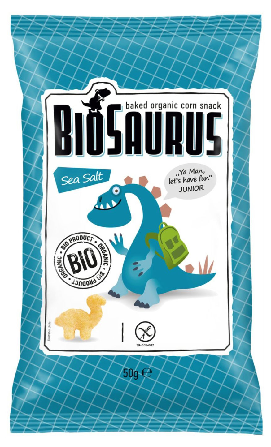 

Снек кукурузный Biosaurus с морской солью, 50 г