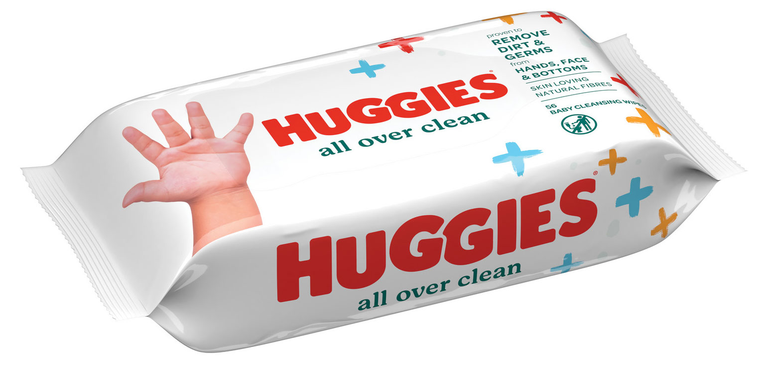 Изображение товара Влажные салфетки Huggies All over clean, 56 шт