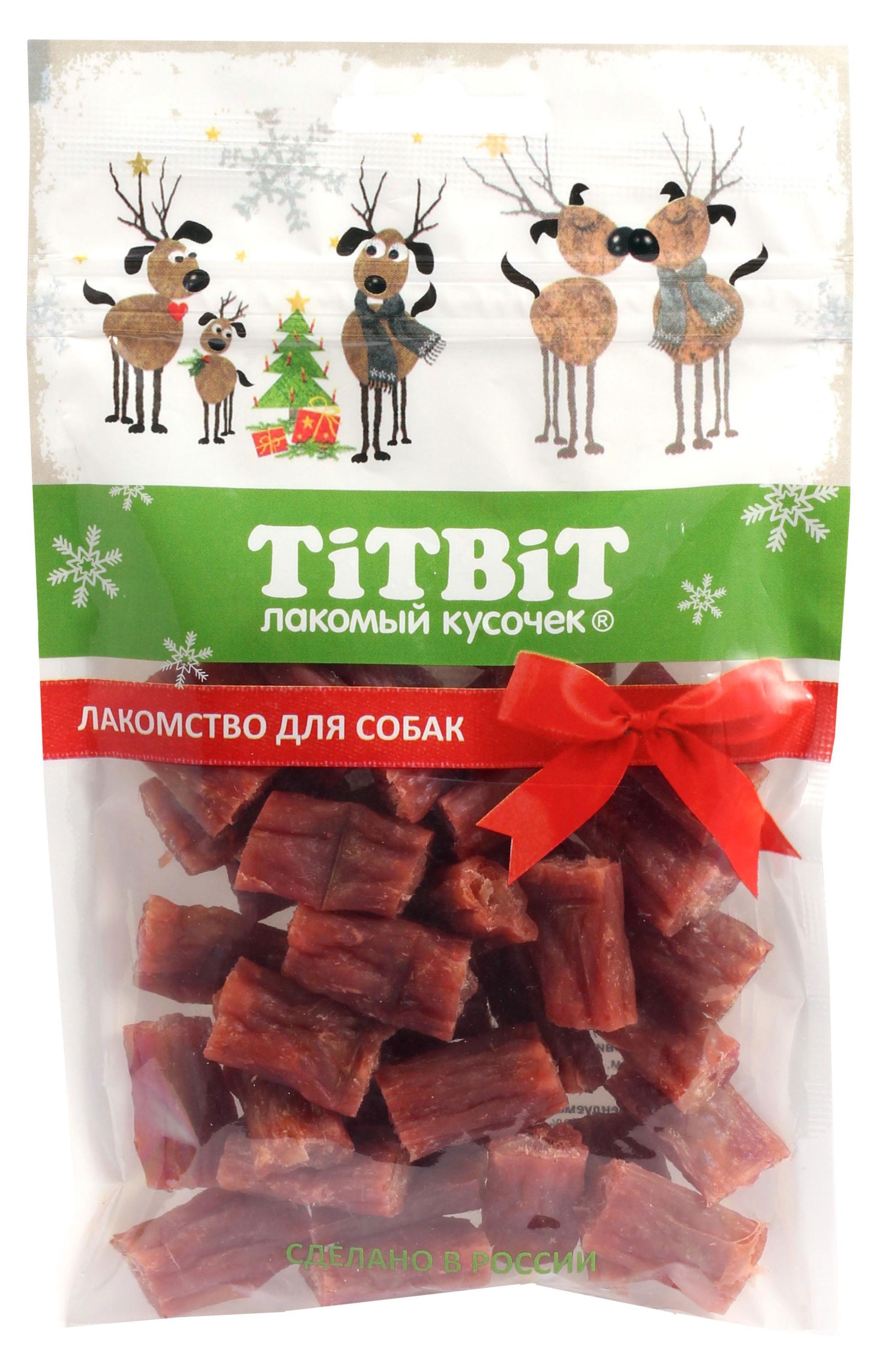 

Лакомство для собак TITBIT колбаски телячьи, 80 г
