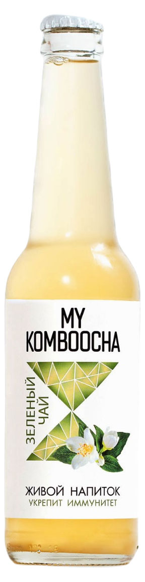 

Напиток My Komboocha Комбуча зеленый чай безалкогольный на чайном грибе охлажденный, 330 мл