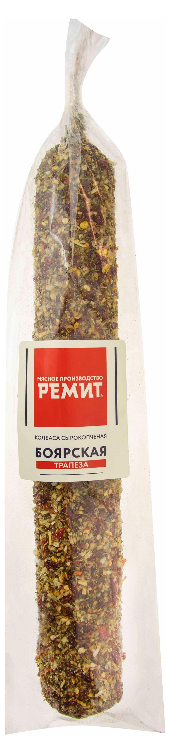 

Колбаса сырокопченая РЕМИТ Боярская Трапеза в специях, ~ 0,5 кг