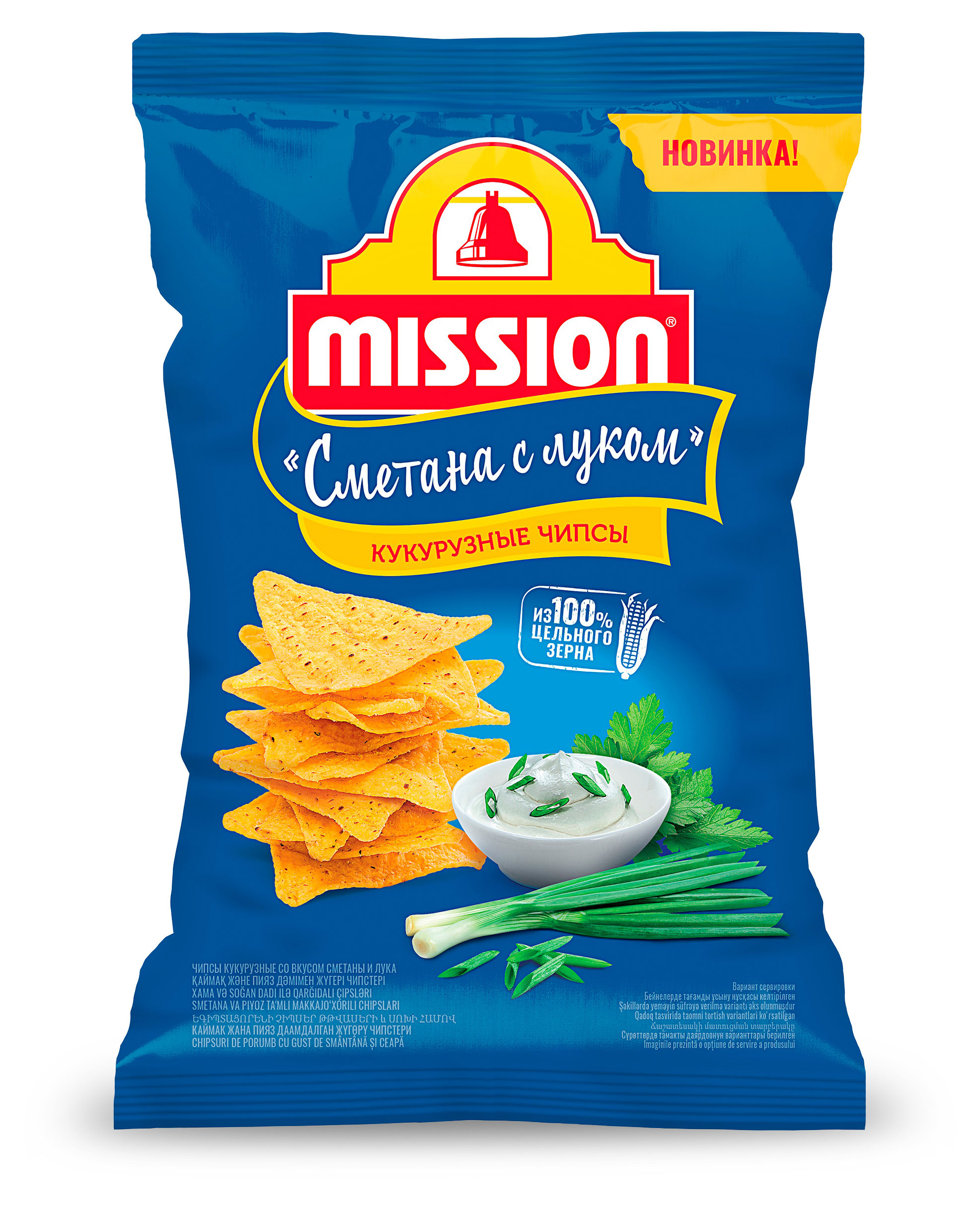 

Чипсы кукурузные Mission сметана с луком, 90 г