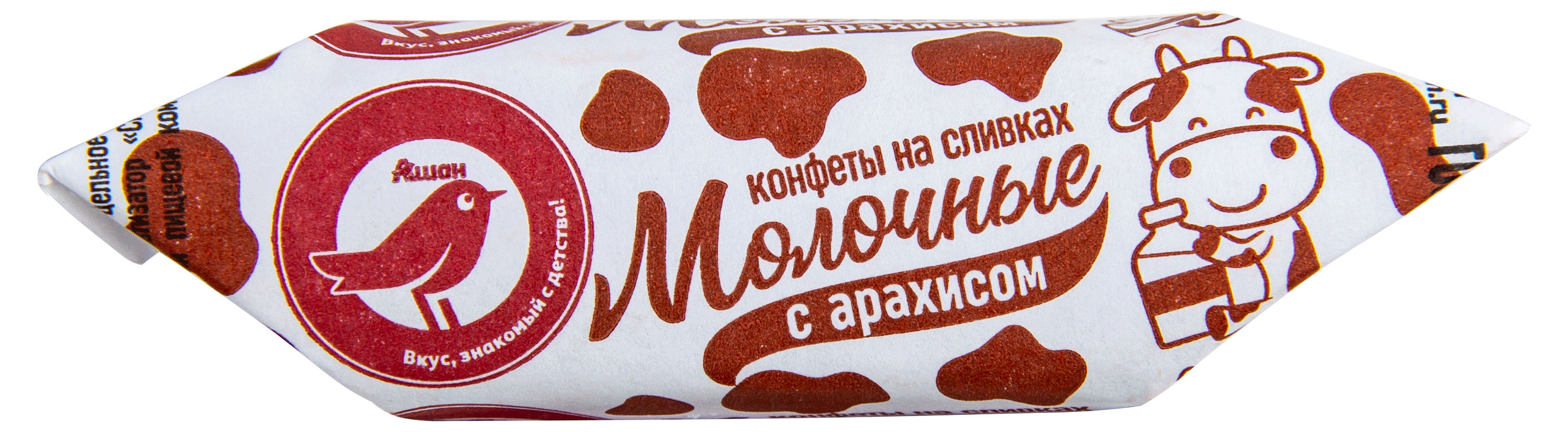 

Конфеты АШАН Красная птица на сливках с арахисом, вес