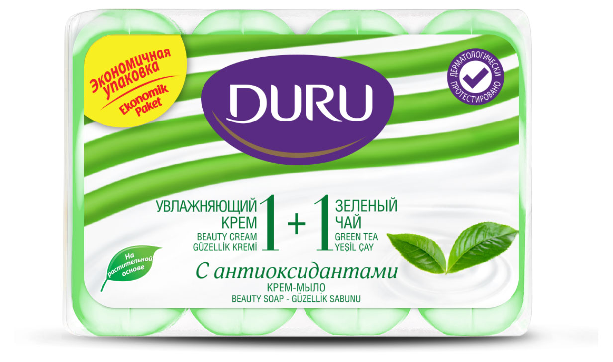 

Крем мыло Duru зеленый чай, 4x80 г