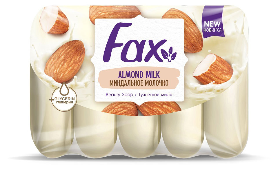 

Мыло Fax миндальное молочко, 5x70 г