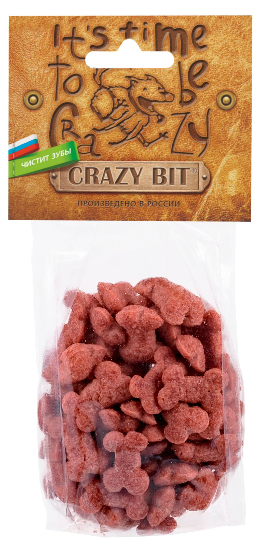

Лакомство для собак Crazy Dog хрустящие косточки с телятиной, 65 г