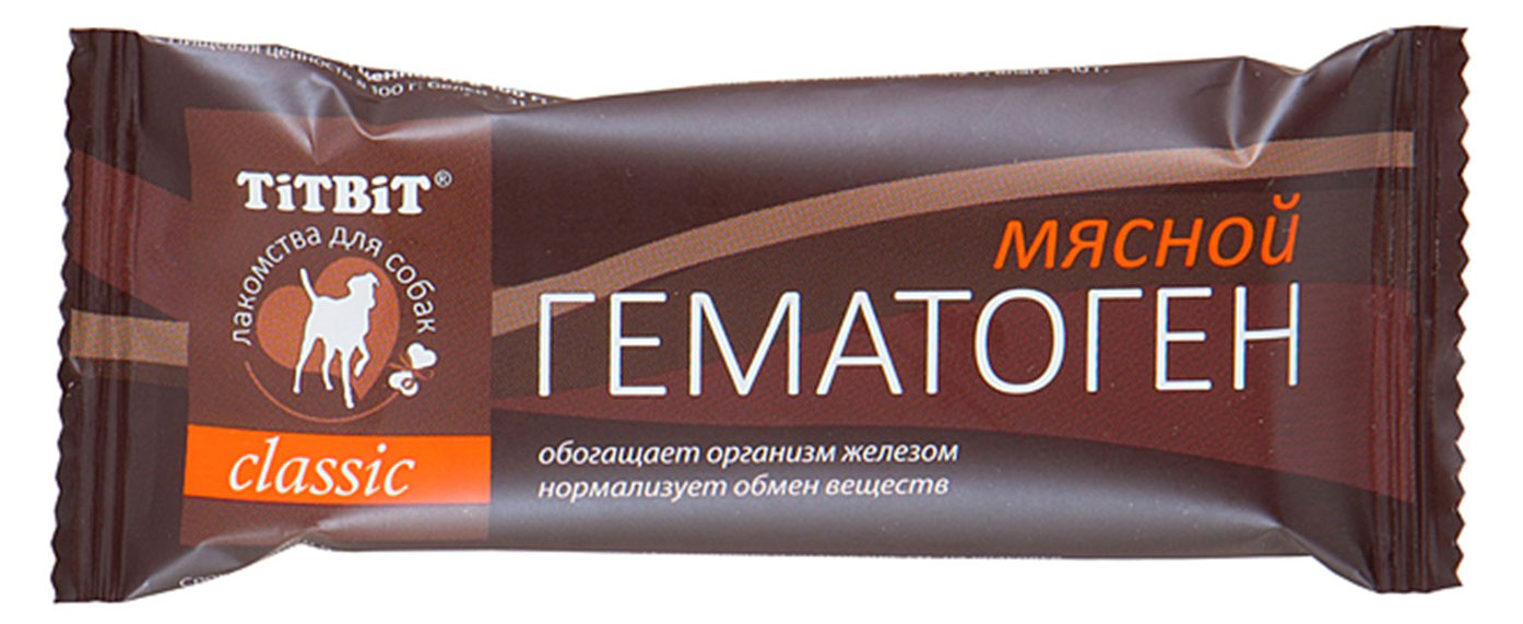 

Лакомство для собак TiTBiT гематоген мясной classic, 35 г