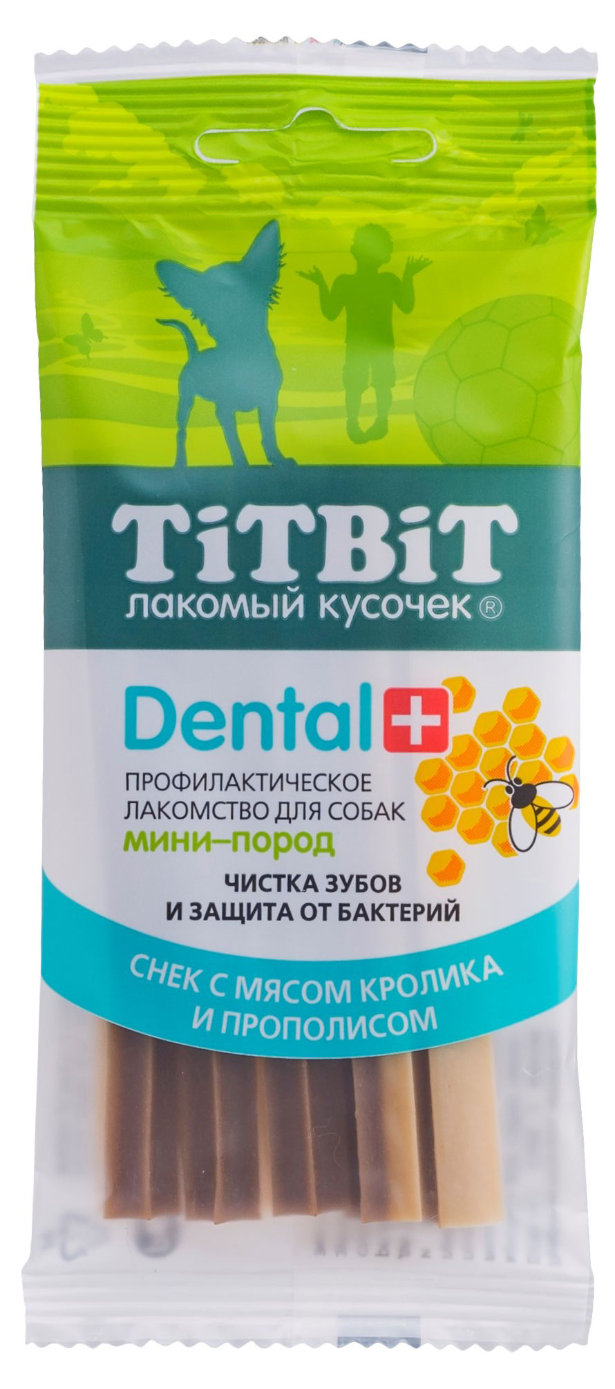 

Лакомство для собак TiTBiT Дентал+ Снек с мясом кролика мини-пород, 25