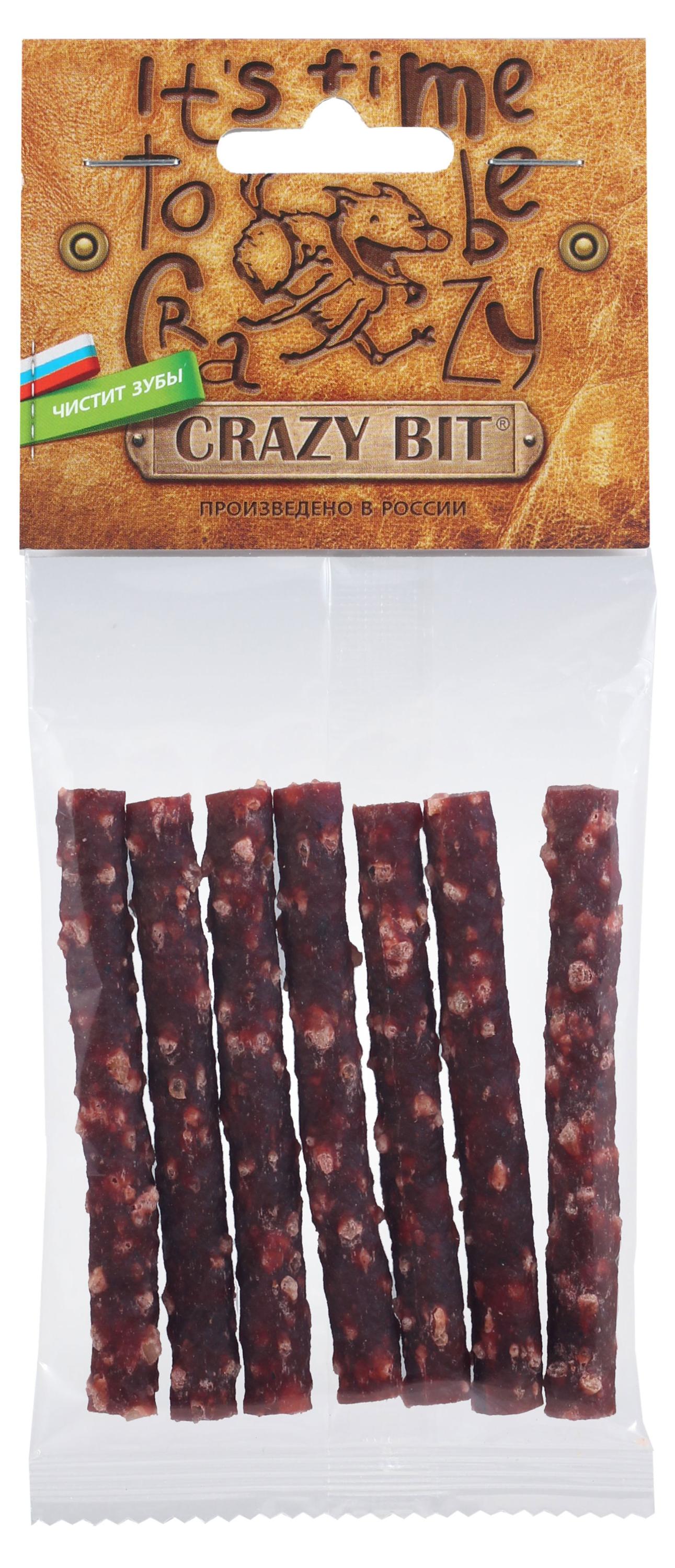 

Лакомство для собак CRAZY BIT мясная соломка с говядиной, 50 г