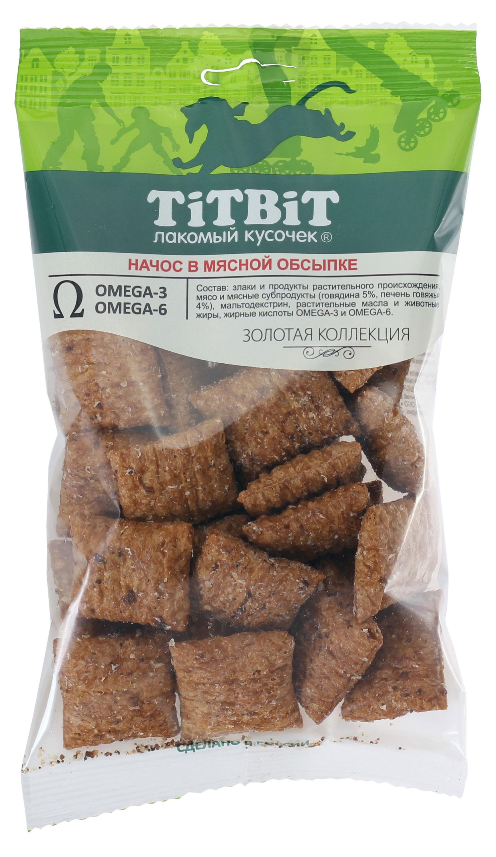 

Лакомство для собак TiTBiT Начос в мясной обсыпке, 75 г