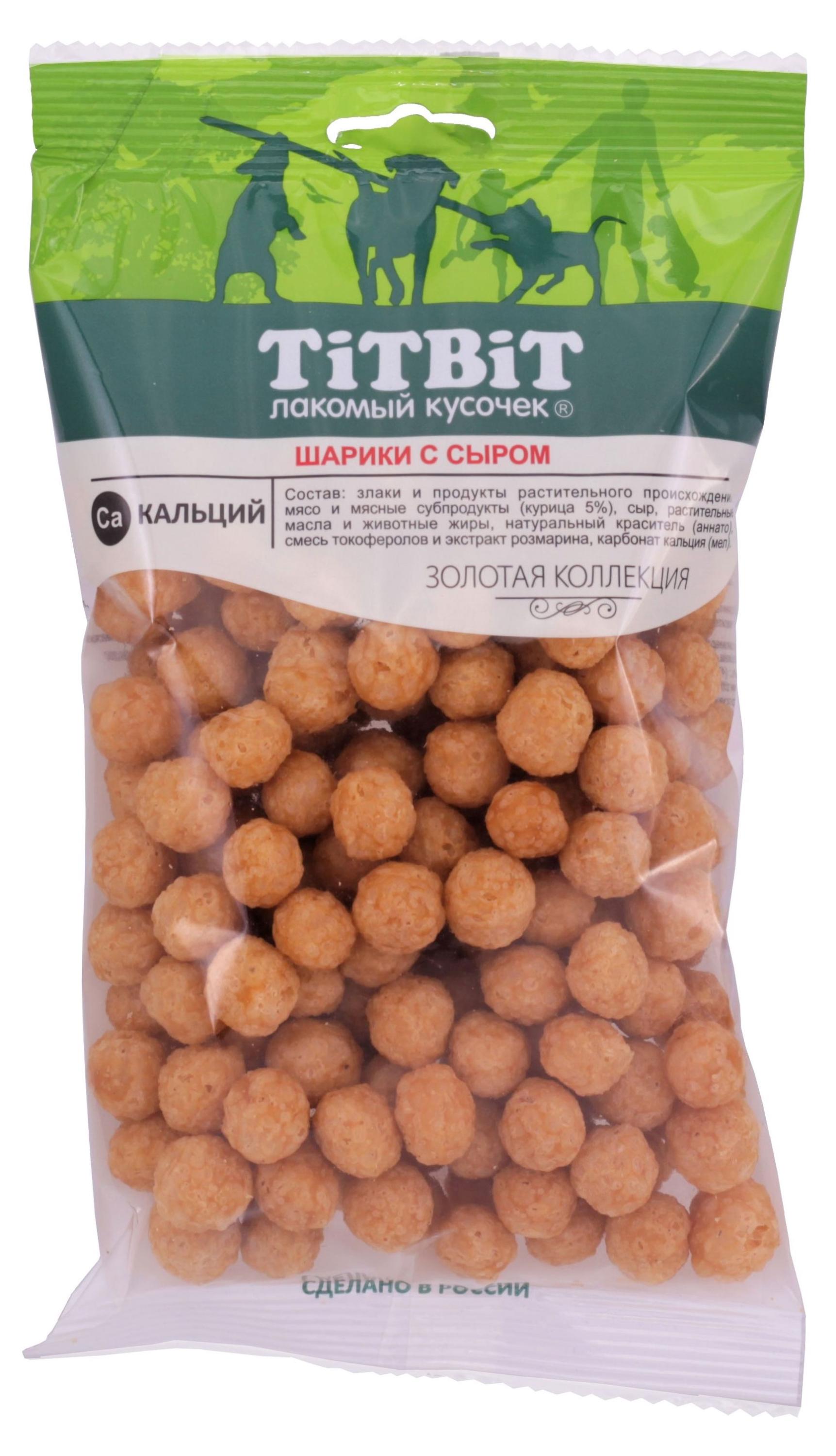 

Лакомство для собак TiTBiT Шарики с сыром, 95 г