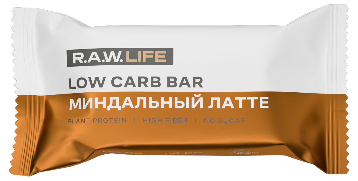 

Батончик R.A.W.LIFE миндальный латте, 35 г