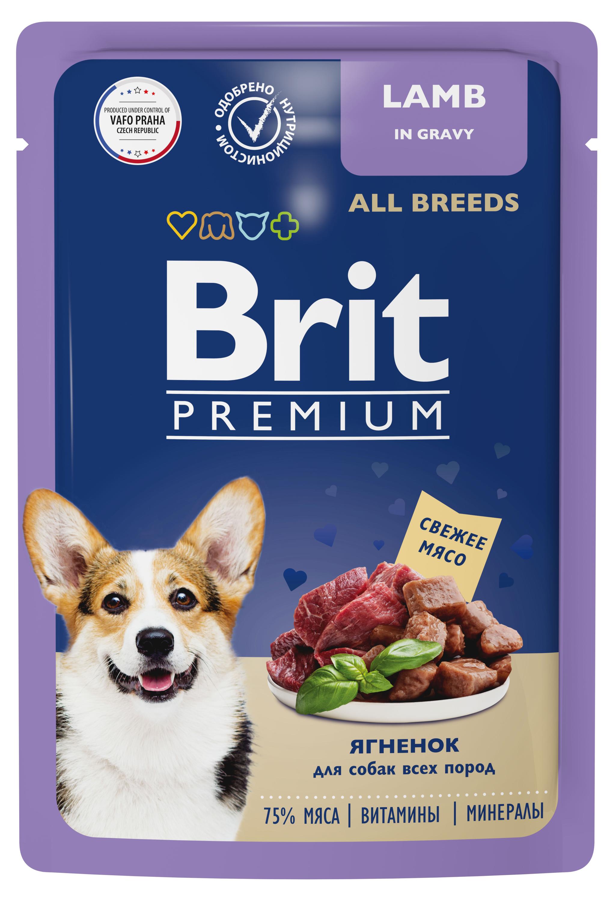 Изображение товара Влажный корм для собак Brit ягненок в соусе, 85 г