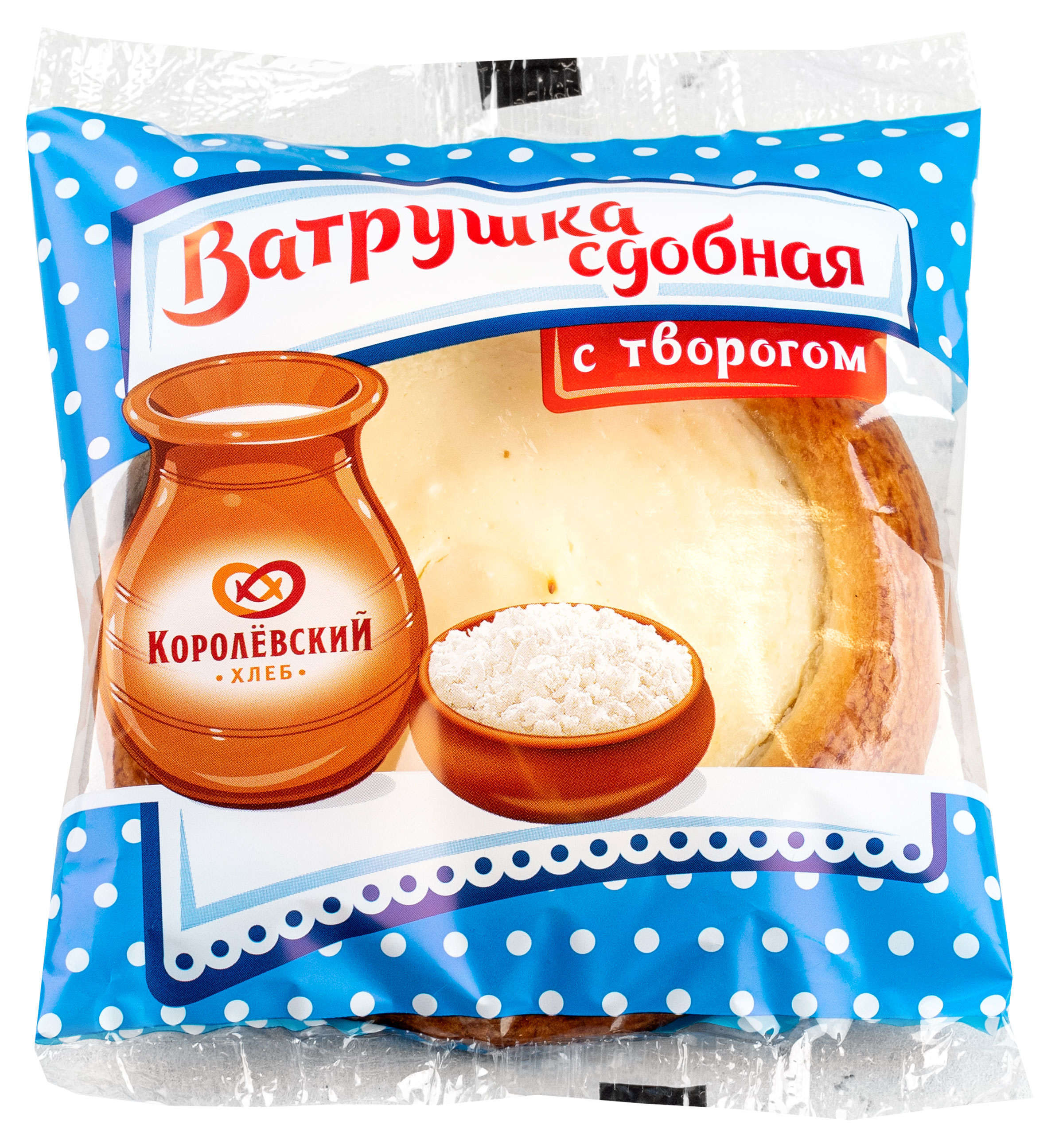 

Ватрушка сдобная Королевский хлеб с творогом, 100 г