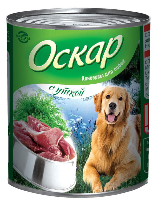 

Влажный корм для собак Оскар с уткой, 750 г