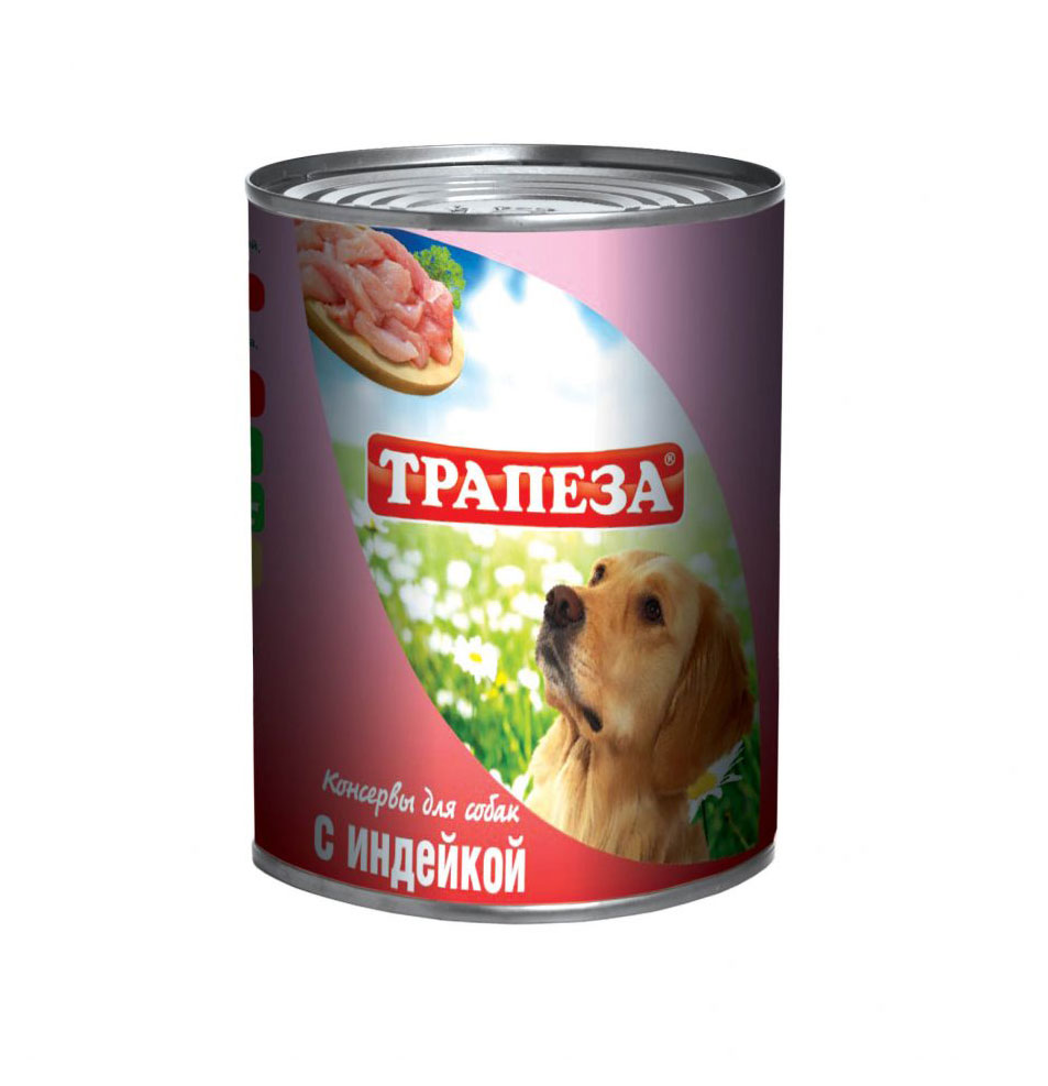 

Влажный корм для собак Трапеза с индейкой, 350 г