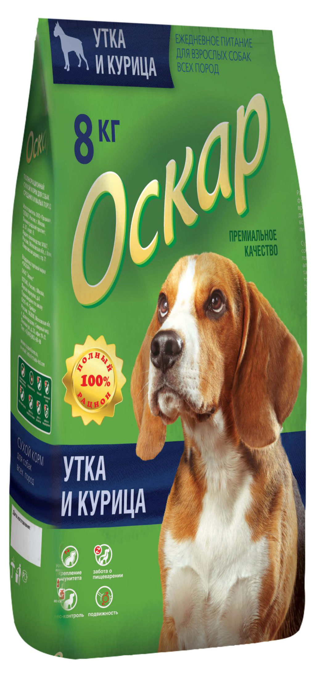 

Сухой корм для собак Оскар Утка и курица, 8 кг